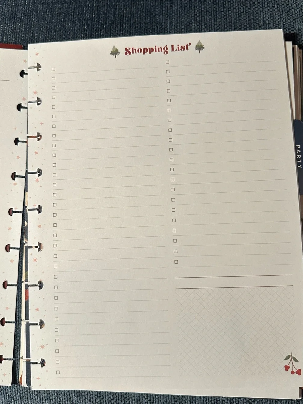 Happy Planner Red & Green Woodland Seasons Holiday Extension